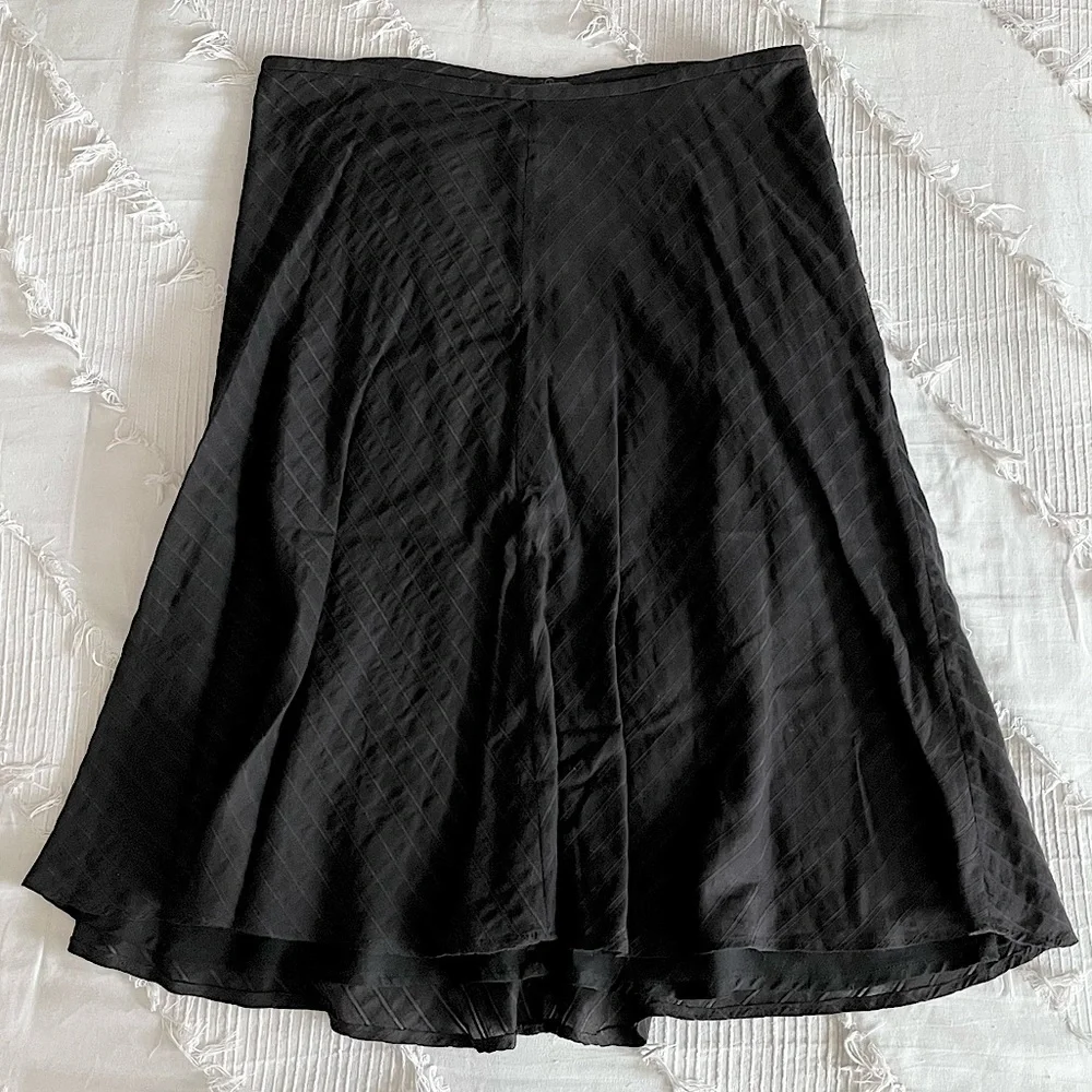 BANANA REPUBLIC near-vintage Y2K ‘05 black cotton swing skirt size 8 like new